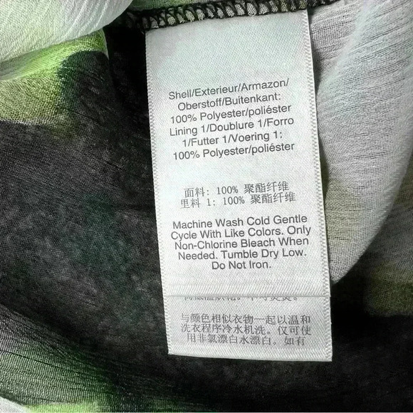 DKNY | NWT Womens Abstract Print Midi Dress in Black Lazer Multi | Size Large - Picture 15 of 15